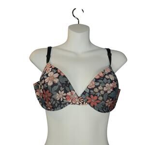 Chinese Laundry Los Angeles 36C Floral Bra Back‎ Closure Padded